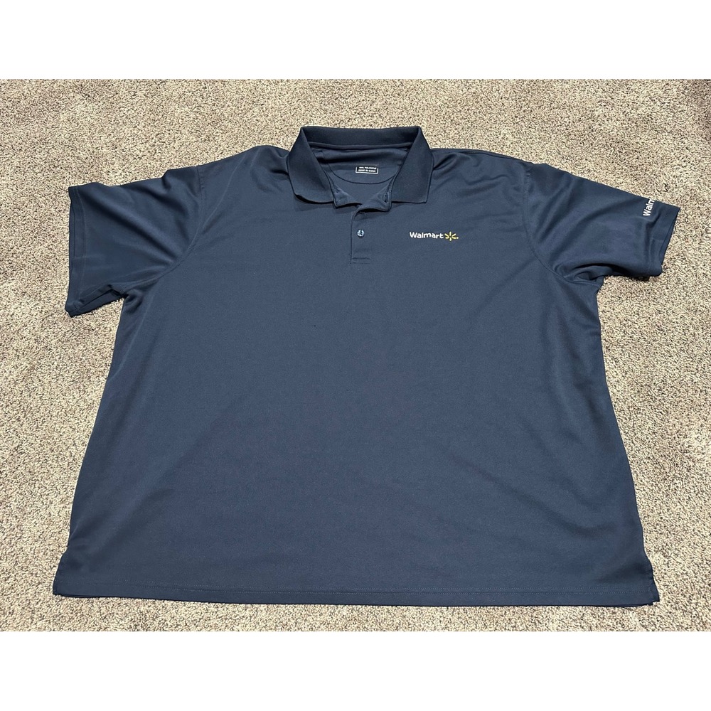 Polo Shirt Walmart Mens Navy Blue Excellent Employee Workwear Uniform 3XL